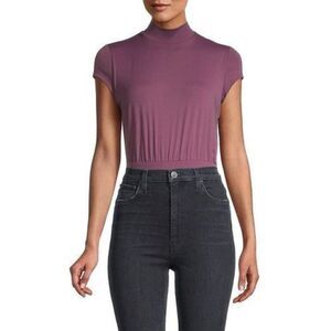 Susana Monaco Mock Neck Thong Bodysuit